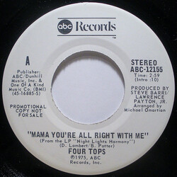 Four Tops Mama You're All Right With Me USED VINYL 7INCH 45 RPM STEREO MONO PROMO