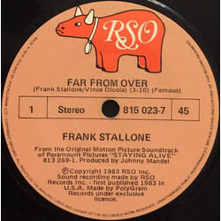 Frank Stallone Far From Over USED VINYL 7INCH 45 RPM SINGLE