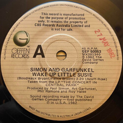 Simon & Garfunkel Wake Up Little Susie USED VINYL 7INCH 45 RPM SINGLE PROMO