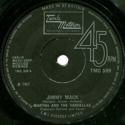 Martha Reeves & The Vandellas Jimmy Mack USED VINYL 7INCH 45 RPM SINGLE REISSUE