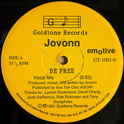 Jovonn Be Free VINYL 12" USED
