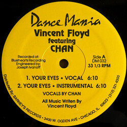 Vincent Floyd / Chan Your Eyes VINYL 12" USED