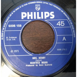 Manfred Mann's Earth Band Mrs. Henry USED VINYL 7INCH 45 RPM MONO