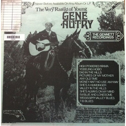 Gene Autry The Very Rarest Of Young Gene Autry - The Gennett Recordings Vinyl LP USED