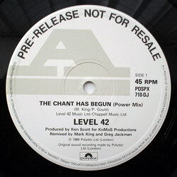 Level 42 The Chant Has Begun (Power Mix) USED VINYL 12INCH PROMO