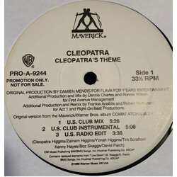 Cleopatra Cleopatra's Theme USED VINYL 12INCH 33 S RPM ADVANCE PROMO