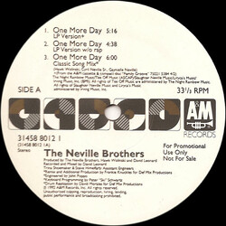 The Neville Brothers One More Day VINYL 12" USED