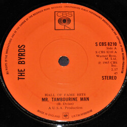 The Byrds Mr Tambourine Man / Turn Turn Turn USED VINYL 7INCH 45 RPM SINGLE STEREO