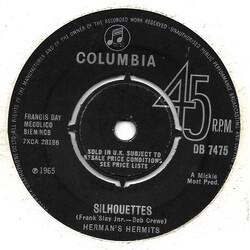 Herman's Hermits Silhouettes USED VINYL 7INCH 45 RPM SINGLE