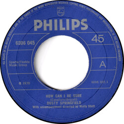 Dusty Springfield How Can I Be Sure VINYL 7" USED