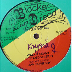Jah Screechy / Dawbaz Band Walk & Skank (Extended Version) / Stop & Mix (Batman & Robin Mix) USED VINYL 12INCH 45 RPM MAXI-SINGLE