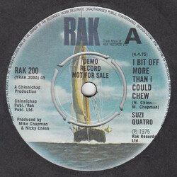 Suzi Quatro I Bit Off More Than I Could Chew USED VINYL 7INCH 45 RPM SINGLE PROMO