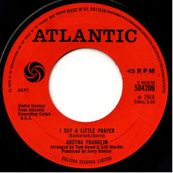 Aretha Franklin I Say A Little Prayer VINYL 7" USED
