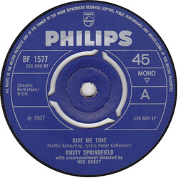 Dusty Springfield Give Me Time USED VINYL 7INCH 45 RPM SINGLE MONO