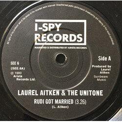 Laurel Aitken / The Unitone Rudi Got Married USED VINYL 7INCH SINGLE