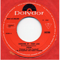 Cream (2) Sunshine Of Your Love USED VINYL 7INCH SINGLE MONO