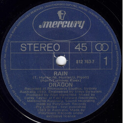 Dragon (5) Rain USED VINYL 7INCH SINGLE 45 RPM