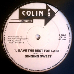 Singing Sweet Save The Best For Last USED VINYL 12INCH