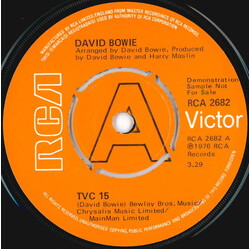 David Bowie TVC 15 USED VINYL 7INCH 45 RPM SINGLE PROMO