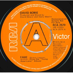 David Bowie Fame USED VINYL 7INCH SINGLE PROMO