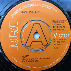 Elvis Presley Hurt USED VINYL 7INCH 45 RPM PROMO