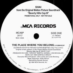 Shai (3) The Place Where You Belong USED VINYL 12INCH SINGLE PROMO 33 S RPM
