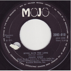 Chuck Wood Seven Days Too Long VINYL 7" USED