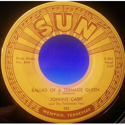 Johnny Cash & The Tennessee Two Ballad Of A Teenage Queen / Big River USED VINYL SINGLE 7INCH 45 RPM