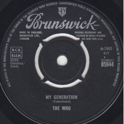 The Who My Generation USED VINYL 7INCH 45 RPM SINGLE