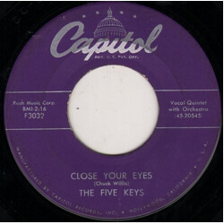 The Five Keys Close Your Eyes USED VINYL 7INCH SINGLE 45 RPM