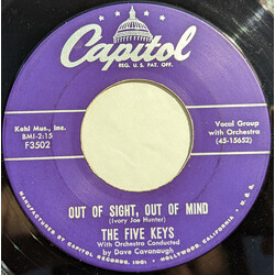 The Five Keys Out Of Sight, Out Of Mind / That's Right USED VINYL 7INCH SINGLE 45 RPM