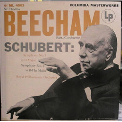 Franz Schubert / The Royal Philharmonic Orchestra / Sir Thomas Beecham Symphony No. 1 In D Major, Symphony No. 2 In B-Flat Major Vinyl LP USED