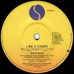 Madonna Like A Virgin USED VINYL 7INCH 45 RPM SINGLE