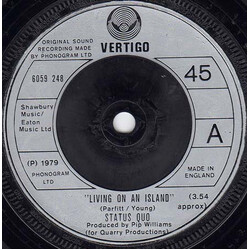 Status Quo Living On An Island VINYL 7" USED