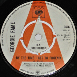 Georgie Fame By The Time I Get To Phoenix USED VINYL 7INCH 45 RPM PROMO MONO