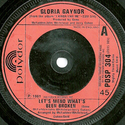 Gloria Gaynor Let's Mend What's Been Broken USED VINYL 7INCH SINGLE