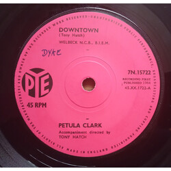 Petula Clark Downtown USED VINYL 7INCH 45 RPM SINGLE
