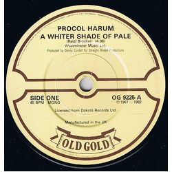 Procol Harum A Whiter Shade Of Pale USED VINYL 7INCH 45 RPM SINGLE REISSUE STEREO MONO