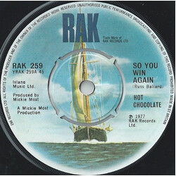 Hot Chocolate So You Win Again USED VINYL 7INCH 45 RPM SINGLE