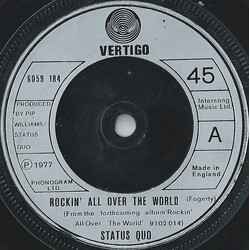 Status Quo Rockin' All Over The World USED VINYL 7INCH 45 RPM SINGLE