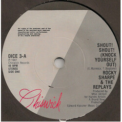 Rocky Sharpe & The Replays Shout! Shout! (Knock Yourself Out) USED VINYL 7INCH 45 RPM SINGLE STEREO