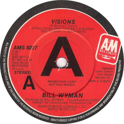 Bill Wyman Visions USED VINYL 7INCH 45 RPM SINGLE PROMO STEREO