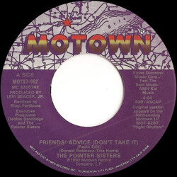 Pointer Sisters Friends' Advice (Don't Take It) USED VINYL 7INCH 45 RPM