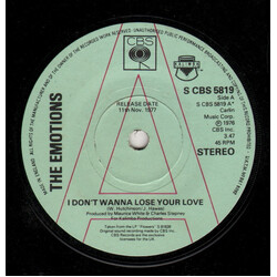 The Emotions I Don't Wanna Lose Your Love USED VINYL 7INCH SINGLE PROMO