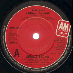 Dennis Brown Love Has Found Its Way USED VINYL 7INCH 45 RPM SINGLE STEREO