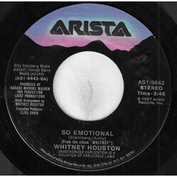 Whitney Houston So Emotional USED VINYL 7INCH 45 RPM SINGLE STYRENE STEREO