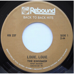 The Kingsmen / Bobby Lewis Louie, Louie / Tossin' & Turnin' USED VINYL 7INCH 45 RPM