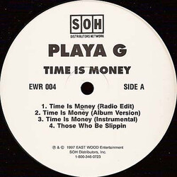 Playa G Time Is Money / Those Who Be Slippin USED VINYL 12INCH
