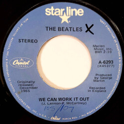 The Beatles We Can Work It Out / Day Tripper USED VINYL 7INCH 45 RPM MISPRINT REISSUE MONO