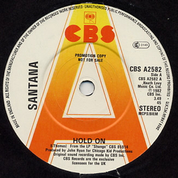 Santana Hold On Vinyl 7" USED